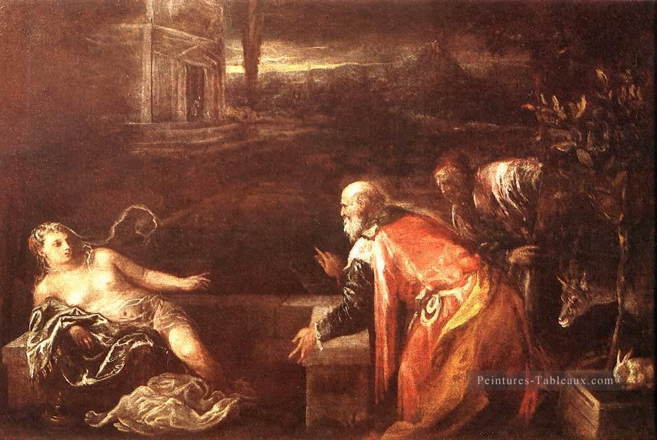 Susanna et les aînés Jacopo Bassano Peintures à l'huile